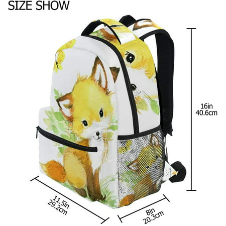 Butterfly Yellow Watercolour Aquarelle School Backpack Laptop Backpacks Casual Bookbags Daypack for Kids Girls Boys and Women 